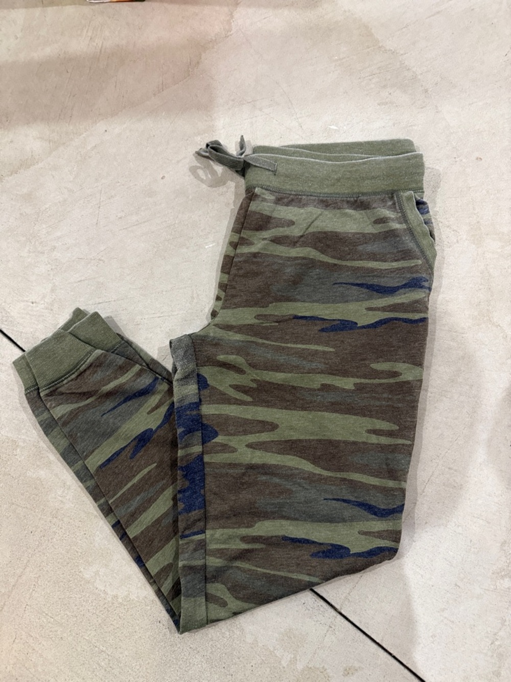 Z Supply Olive & Navy Camo Jogger Pants